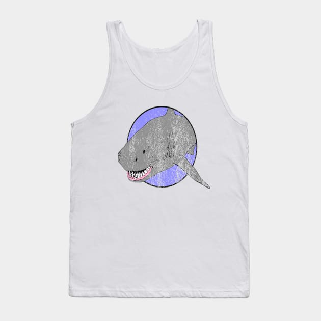 Great White Shark - Vintage Distressed Tank Top by FLCdesigns